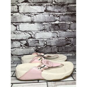 Fitflop 3200 Walkstar Pink Synthetic Thong Wedge Sandals Women’s Sz 9M US/41EU